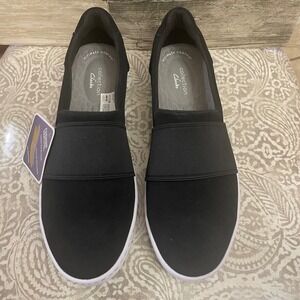 Clarks Black Slip-On Sneakers